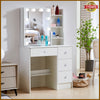 White Dressing Table with LED Lights Mirror Storage Drawers Vanity Makeup Desk