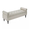 Velvet Padded Storage Ottoman Bench Armed Hallway Window Seat Bed End Stool Box