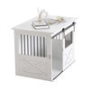 Dog Crate FurnitureDog Crate End Table w/ Iron Doors, Indoor End Table Sideboard
