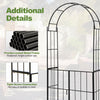 230CM Garden Arch Arbor TrellisTall Heavy-Duty Metal Arbour Archway w/Gate