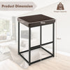 76cm Barstools Set of 2 Counter Height Chairs Modern Upholstered Pub Stool Brown