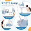 Indoor & Outdoor Sports Toy Set Kids Basketball Hoop Activity Center-Blue