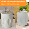 Outdoor Lightweight Concrete Finish Accent Side Table Drum Sofa Corner Table Dec