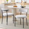 Dining Chairs Set of 2 Mid-Century Upholstered Curved Backrest Accent Chairs