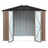 6FT*8FT Garden Sheds Shed House Large Tool Storage Steel Outdoor Patio Oganizer