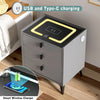 Smart Bedside Table with Light Phone Charging Modern Bedroom Furniture Drawers