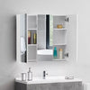 3 Doors Bathroom Cabinet Wall Mounted Mirrored Cupboard with 6 Shelves Storage