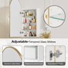 Arched Mirror Cabinet Bathroom Medicine Cabinet Wall Mounted Storage Metal Frame