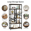Tribesigns Bookshelf, Industrial 5-Tier Etagere Bookcase, 180cm Display Shelf