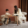 Children Chair Small Sofa Backrest Kids Comfort Padded Seat Coffee Table Stools