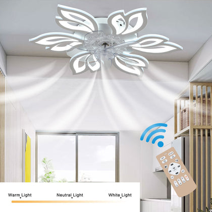 Modern Ceiling Fan with Light Dimmable Ceiling Fan Remote Control 6 Wind Speeds