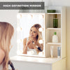 Modern Dressing Table Makeup Vanity White with Mirror LED Lights Drawers & Stool