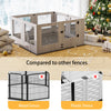 XXL Large Dog Playpen Pet Whelping Box Cage Tempered Glass Safety Rail Fence Pen