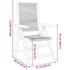 Reclining Garden Chairs 4 pcs Beige Solid Wood Acacia V7V9