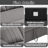 2 Seater Sofa Bed, 3in1 Convertible Fabric Pull Out Sleeper Sofa Couch Guest Bed