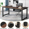 Tribesigns Computer Desk Office Work Desk, Industrial Design, Rustic Brown/Black