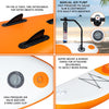 11FT Paddle Board SUP Stand Up Sudboard 335*84*15 Bag Pump Complete Kit Orange