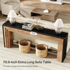 70.9-Inch Long Console Table, Farmhouse Narrow Wooden Sofa Table for Living Room
