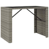 7 Piece Garden Bar Set Grey Poly Rattan & Solid Wood Acacia
