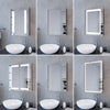 LED Illuminated Bathroom Mirror Cabinet Button Switch / Infrared Sensor Cupboard