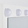 Dresser LED Dressing Table with Stool 5 Drawers Transparent Countertop