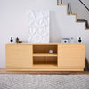 Modern 62 Inches Wooden TV Stand w/6 Storage Compartments TV Cabinet Table