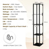 Floor Lamp with Shelves Tall standing Light with 3-Levet Dimmable LED Bulbs
