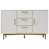 Sideboard Buffet 2 Doors 3 Drawers Storage Cabinet Cupboard White 120x40x75 cm
