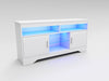 High Gloss 2 Door TV Unit Cabinet 135cm White TV Stand Sideboard Entertainment