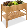 Raised Plant Bed Shelf Garden Wooden Box Flowers Herbs Vegetables Outdoor Patio