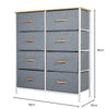 Panana Storage Dresser Organizer Unit,Chest of Drawers with 8 Fabric Bins