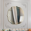 Luxury Accent Wall Art Mirror 80cm Large Decor Mirror with Gold Beveled Frame UK