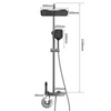 Bathroom Thermostatic Exposed Shower Mixer 3 heads Large Square Bar Set Chrome