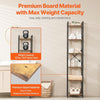 Rustic Tallboy Bookcase 6-Tier Bookshelf Tall Storage Shelving Unit Display Rack