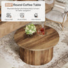 Round Coffee Table, 31.5-Inch Farmhouse Circle Center Table for Living Room