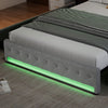 Velvet Upholstered Bed with Headboard 4ft6 Double Bed Frame with Storage Drawers