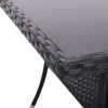 Rattan Coffee Table Glass Top Wicker Dining Table Outdoor Garden Patio Furniture