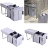 Recycling Bin Pull Out Kitchen Cabinet Waste Cupboard Fixing Integrated 30/40L