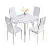Round Square Rectangular Dining Table 2/4 Wooden Chairs Kitchen Room Restaurant