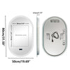 Super Bright Oval LED Bathroom Mirror Bluetooth Beauty Care Mirror Non-flicker