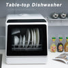 Table Top Dishwasher 6 Programs 5L Water Tank 2-way Water Supply Freestanding