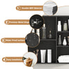 Wall-Mounted Bathroom Cabinet w/2 Mirror Door&5 Shelve 65x17x65cm Black