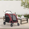 Folding Pet Stroller Dog Cat Puppy Cart Wagon 4 Wheels Pushchair Buggy Walking