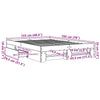qohoio Bed Frame Black 120x190 Small Double Engineered Wood,Double Bed I9Z9