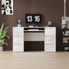 NEW White Dressing Table High Gloss Vanity Makeup Desk 6 Drawers Storage Bedroom
