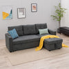 Panana Corner Sofa Bed with Storage PU Leather/Fabric Universal Corner Chaise