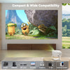 Projector with 360° Stand 18000 Lumens 4K 1080P FHD 5G WiFi BT Home Theater HDMI