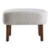 Big Sale! Teddy Fabric Armchair Cocktail Wing Back Chair Lounge Sofa w/Footstool