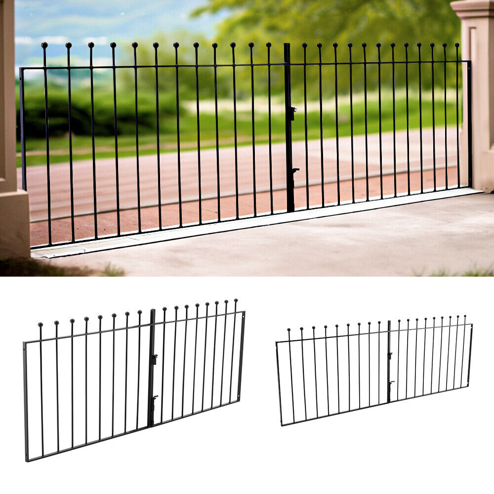 Gate Posts Large 7FT 8FT 10FT Metal Garden Gate Posts Large Timber Entrance Driveway Ga ...