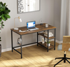 Oak & Tea Home Office Desk, Computer Desk with Storage, 120x60cm 46-1-531